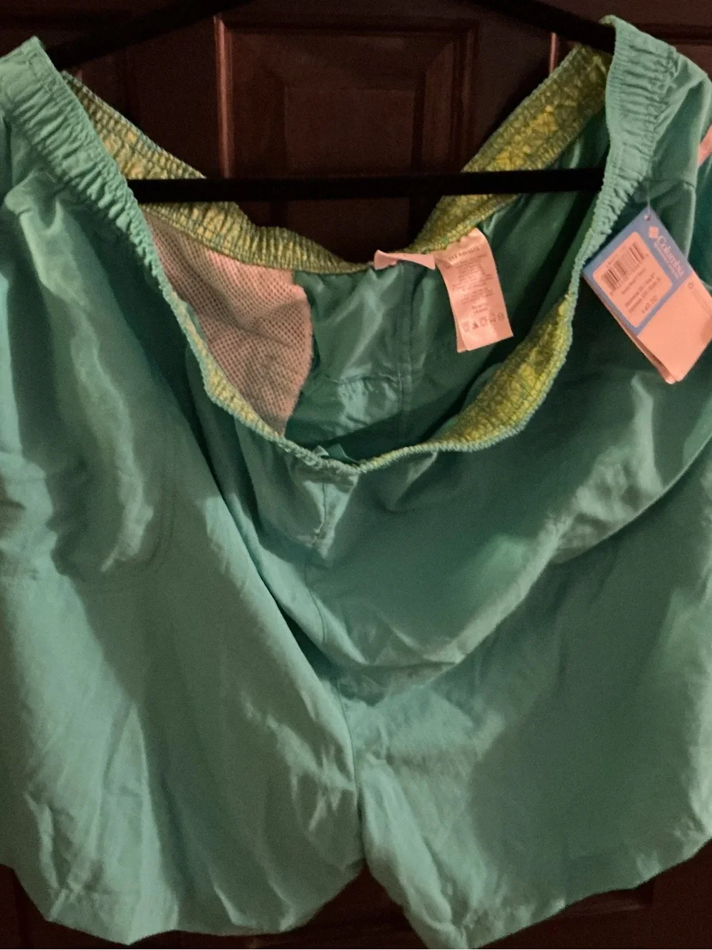 Columbia Girls' Teal Green Swim Shorts, new 3X